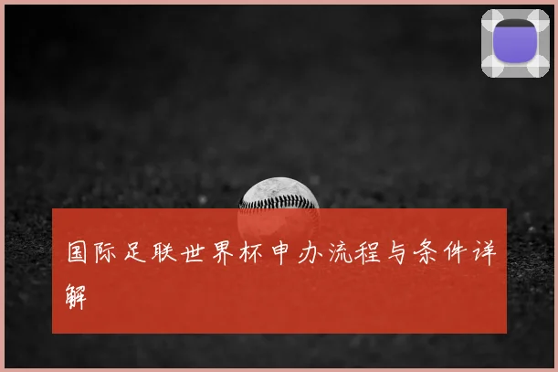 国际足联世界杯申办流程与条件详解